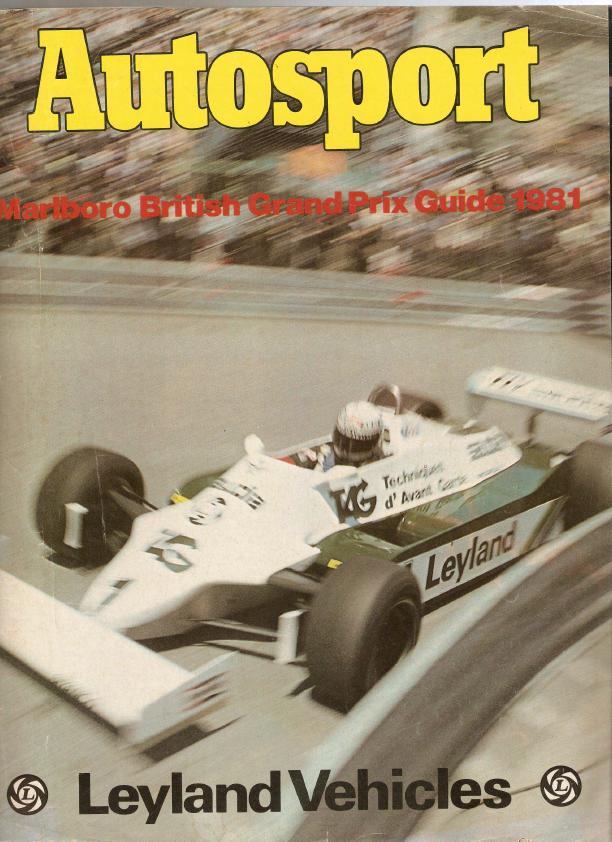 Журнал Autosport 16 июля 1981: British Grand Prix Guide